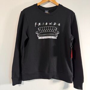 FRIENDS Couch by Culturefly Black Crewneck Sweatshirt Women’s Size XS
